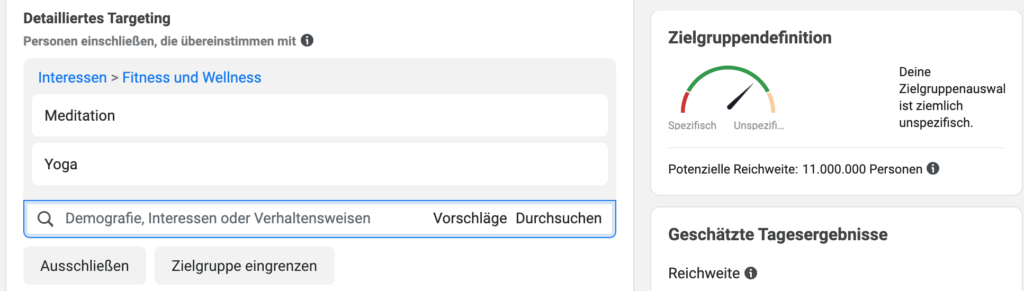 Zielgruppe Facebook