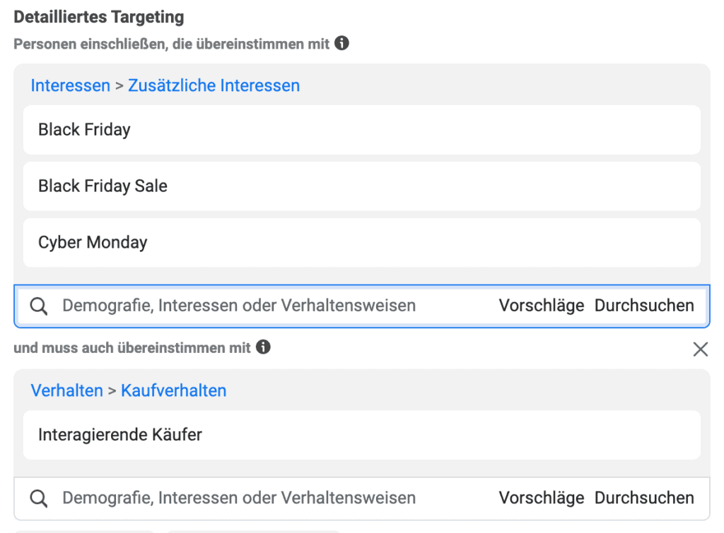 Zielgruppe eingrenzen